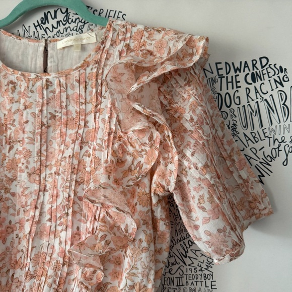 LOVESHACKFANCY Natasha Dress Vanilla Foam Ditsy Floral Print Size XS Cotton - Picture 9 of 16